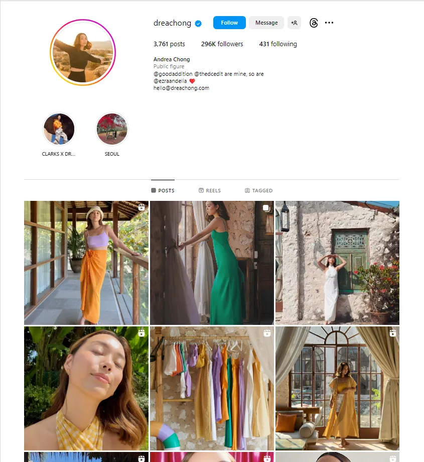 Screenshot: @dreachong | 296k followers